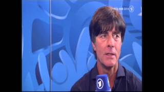 WM Deutschland gegen Argentinien 1  0 FINALE WM 2014 INTERVIEW Joachim Löw [upl. by Hax]