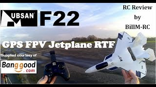 Hubsan F22 GPS FPV Airplane RTF review  Unboxing Setup amp CRASH Test Part 1 [upl. by Ridinger]