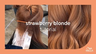 How to Create Strawberry Blonde Pieces with Color Touch  Wella Professionals [upl. by Ahkos]