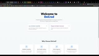 DeCred Demo DIF hackathon 2024 [upl. by Lepper]