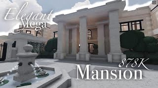 Elegant Mega Mansion  878k  Bloxburg Speedbuild Part 1 amp Tour [upl. by Gerhan]