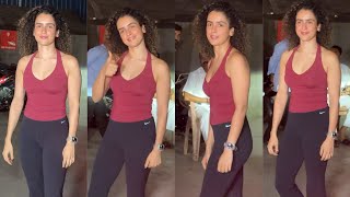 Jawaan Girl Sanya Malhotra spotted at PS Dance Studio for dance rehearsal sanyamalhotra [upl. by Mayhew]