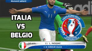 HD Euro 2016  Italia vs Belgio 01 Gioco di Gruppo PES 2016 FR 1080p60 [upl. by Esinel]