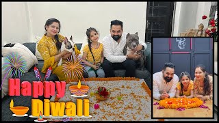 Diwali Celebration with our Dogs Brody Bunny 😍  Harpreet SDC [upl. by Aehr358]