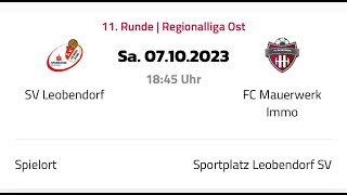 SV Sparkasse Leobendorf gegen FC Mauerwerk Immo [upl. by Ninerb296]