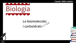 SCIENZE I carboidrati  Biomolecole  Chimica organica [upl. by Jolynn]