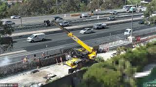 Warringah Freeway Upgrade time lapse  Wednesday 11 September 2024 [upl. by Iatnwahs146]