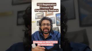 TCS Registration Process for Engineering Freshers exam preparation competitive students job [upl. by Nievelt]