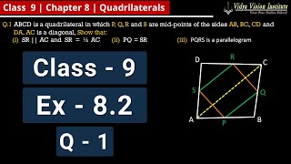 Class 9 Maths Exercise 82  Q 1 🌟 Quadrilaterals 🌟 NCERT CBSE 🎯 [upl. by Kerrill258]