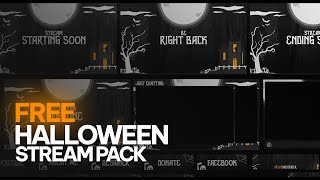 Free Halloween Stream Pack  Twitch overlay  Stream overlay [upl. by Market]