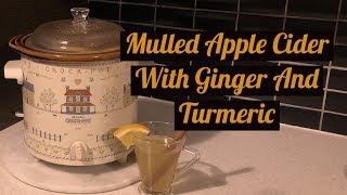 Crockpot Mulled Apple Cider With Turmeric  Ginger  Whip It Up Wednesday [upl. by Jerz537]