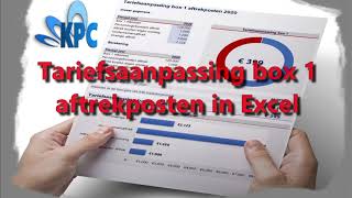 Tariefsaanpassing box 1 aftrekposten in Excel ✅ [upl. by Neelie]