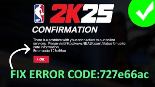 SOLVED Error Code 727e66ac In NBA 2K25  nba2k25 [upl. by Assirem]