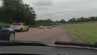 Mini Rod 73 Kent Outlaw Oval Racing 31082024 Thunder 650 Lydden Hill HEAT1 CRASH Tyre Wall [upl. by Airetas]