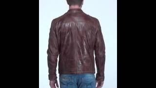 Blouson en cuir pour homme Lasse 3 Chesnut [upl. by Dlonyar]