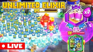 Clash Royale Live 🔴  Legendarays Infinite Elixir Challenge  Clashroyale Gameplay Live [upl. by Kenaz836]