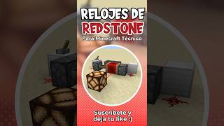 Relojes de REDSTONE para MINECRAFT ⛏️💎 shorts [upl. by Ehman843]