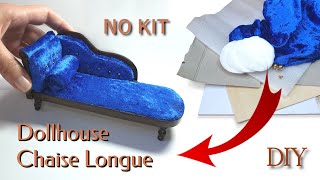 TUTORIAL DIY CHAISE LONGUE Dolls House Miniatures MiniatureChair ChaiseLongue ChaiseLounge [upl. by Ahidam928]