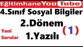 4 Sınıf Sosyal Bilgiler 2 Dönem 1 Yazılı Soruları ve Cevap Anahtarı [upl. by Eiryt]