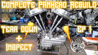 Complete Panhead Rebuild  Ep 1  Tear Down and Inspect [upl. by Etnomal138]