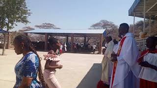 Fr Proud Muunga and Fr Stephen Zulu distributing Eucharist [upl. by Lanford]