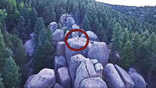 This Drone Made a Chilling Discovery After Spotting This High Up on a Mountain [upl. by Illak390]