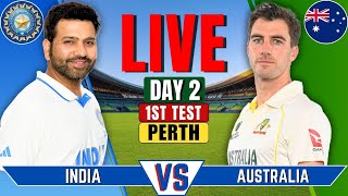 India vs Australia 1st Test Day 2  IND vs AUS Live Match  Live Cricket Match Today  Session 3 [upl. by Sillek]