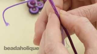 How to do Soutache Bead Embroidery Part 1 How to Make a Shaping Stitch [upl. by Jermayne784]