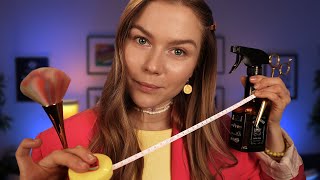 ASMR Haircut Makeup amp Measuring RP  Soft Spoken Personal Attention [upl. by Nalim748]