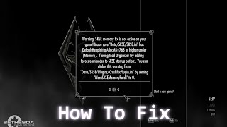 Skyrim  How To FixSolve SKSE memory fix error in 2024 Updated [upl. by Nivag904]