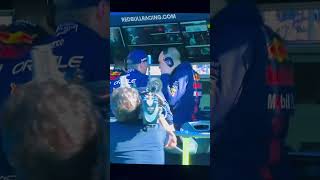 Gianpiero slapping Max Verstappen gianpiero max maxverstappen belgiumgp spafrancorchamps [upl. by Kerat101]