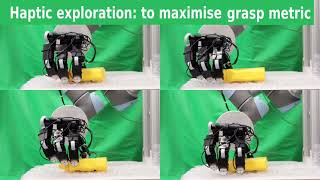 Robust Object Grasping with a Dexterous Robotic Hand using Haptic Bayesian Exploration [upl. by Freeborn]