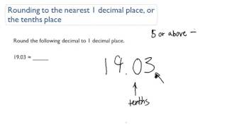 Rounding to the nearest 1 decimal place or the tenths place [upl. by Coridon]