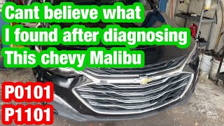 Diagnosing chevy Malibu p0101 and p1101 and look what i found [upl. by Yeleak255]