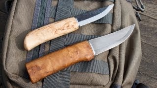 Two Finnish Puukko Knives by Heimo Roselli Carpenter Knife and UHC Hunting Knife [upl. by Vittoria]