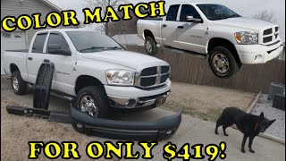 Color Matching the Bumpers on my 2006 Dodge Ram 2500 for only 419 [upl. by Leveroni]