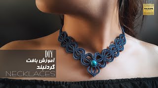 Macrame necklace tutorialDiy jewelryhow to make a necklace [upl. by Llekcir]