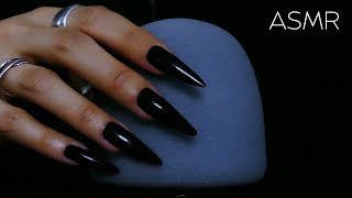 ASMR Scratching Foam Cover with XL Stiletto Nails no talking fingertip brushing no tapping [upl. by Berlauda240]