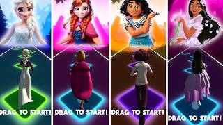 Frozen 3 Elsa And Anna VS Encanto Mirabel And Isabela  Tiles Hop Let It Go  What Else Can I Do [upl. by Nnyletak152]