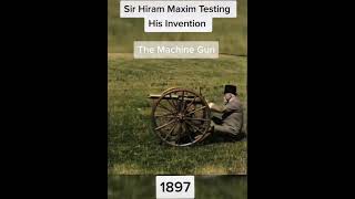 Sir Hiram Maxim Testing His Invention The Machine Gun [upl. by Cherry700]