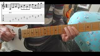 Intervallic Am Pentatonic Lick with tabs  DPs Guitar Encyclopedia [upl. by Ellon808]