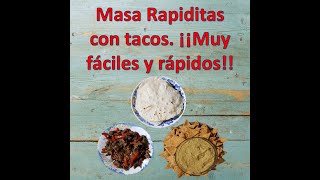 COMO HACER MASA PARA TACOS  relleno de carne con secretos [upl. by Repotsirhc819]