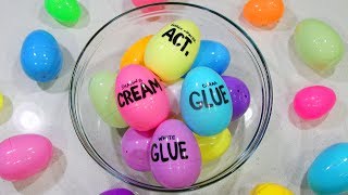 Making DIY Satisfying Pastel Slime with Easter Eggs [upl. by Nerte]