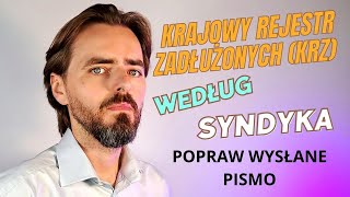 Popraw wysłane pismo  Krajowy Rejestr Zadłużonych KRZ według syndyka [upl. by Elizabeth971]