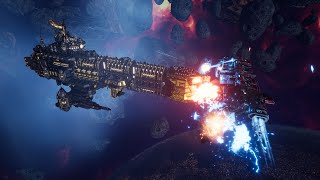 Imperial Navy vs Tau Merchant Fleet  4K Quality  Battlefleet Gothic Armada 2 [upl. by Siravrat]