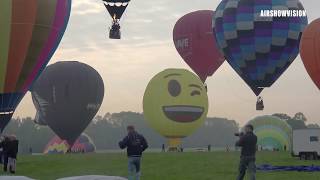 IMPRESSIVE HOT AIR BALLOON MASS ASCENT  MIDLAND AIR FESTIVAL 2019 ARBURY HALL [upl. by Philps]