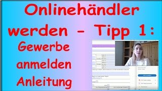 Tipps für Onlinehändler Gewerbeanmeldung  Anleitung wie man ein Gewerbe anmeldet  Lethargic Mom [upl. by Hackathorn331]