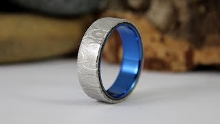 Making Damascus Steel And Anodised Titanium Ring For My Mate [upl. by Asilahs999]