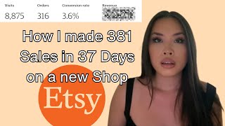 381 Sales in 37 Days on Etsy  How you can achieve the same [upl. by Budworth65]