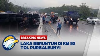 BREAKING NEWS  Kemacetan Terjadi Akibat Laka Beruntun di KM 92 Tol Purbaleunyi [upl. by Cowden]